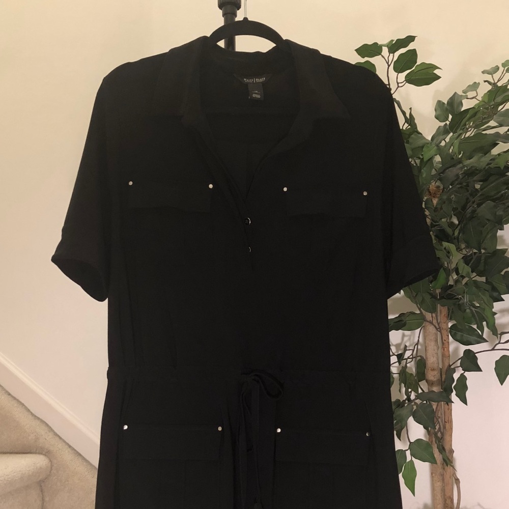 WHBM Black romper dress